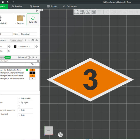 US Army Ranger 3rd Battalion Officer Insignia Emblem Symbols 3D STL Files For 3D Printing Using 3D Printer Machines