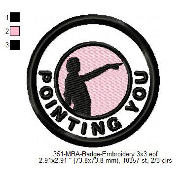 Sophie Cunningham Pointing You USA NBA Basketball Player Silhouette Merit Adulting Badge Machine Embroidery Digitized Design Files