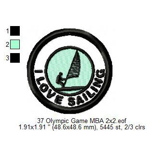 Olympic Sports Sailing Shooting Skateboarding Surfing Swimming Table Tennis Taekwondo Tennis Trampoline Gymnastics Silhouette Badges Patches Machine Embroidery Digitized Design Files