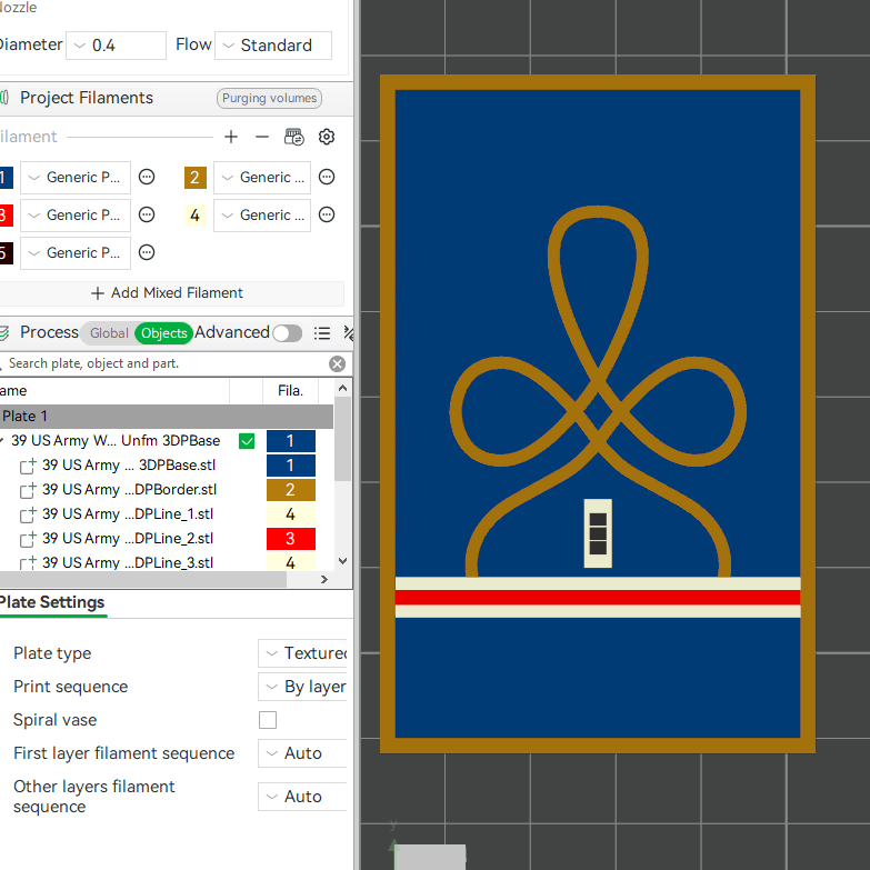 US Army Military W-3 Chief Warrant Officer Board Mess Uniform Insignia Emblem Symbols 3D STL Files For 3D Printing Using 3D Printer Machines
