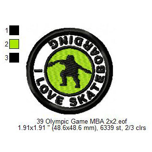 Olympic Sports Sailing Shooting Skateboarding Surfing Swimming Table Tennis Taekwondo Tennis Trampoline Gymnastics Silhouette Badges Patches Machine Embroidery Digitized Design Files