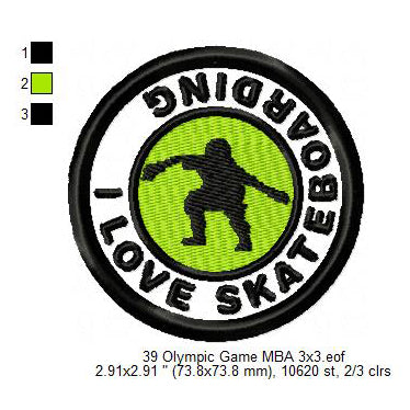 Olympic Sports Sailing Shooting Skateboarding Surfing Swimming Table Tennis Taekwondo Tennis Trampoline Gymnastics Silhouette Badges Patches Machine Embroidery Digitized Design Files