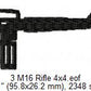 USA Popular Weapons Guns Rifles Silhouette Shadow Machine Embroidery Digitized Design Files | Dst | Pes | Hus | VP3 (Copy)
