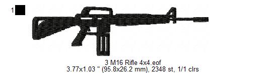 USA Popular Weapons Guns Rifles Silhouette Shadow Machine Embroidery Digitized Design Files | Dst | Pes | Hus | VP3 (Copy)