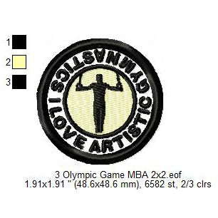 Olympic Sports Artistic Gymnastic Athletics Sprint High Long Jump Archery Silhouette Machine Embroidery Digitized Design Files