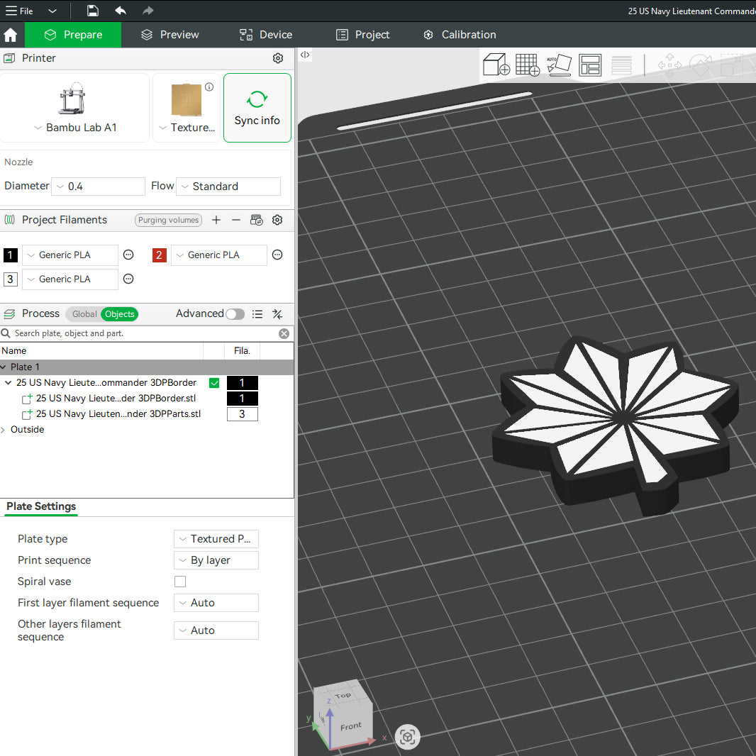 US Navy Lieutenant Commander Petty Officer Insignia Emblem Symbols 3D STL Files For 3D Printing Using 3D Printer Machines
