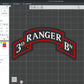 US Army 3rd Ranger Bn Battalion Officer Insignia Emblem Symbols 3D STL Files For 3D Printing Using 3D Printer Machines
