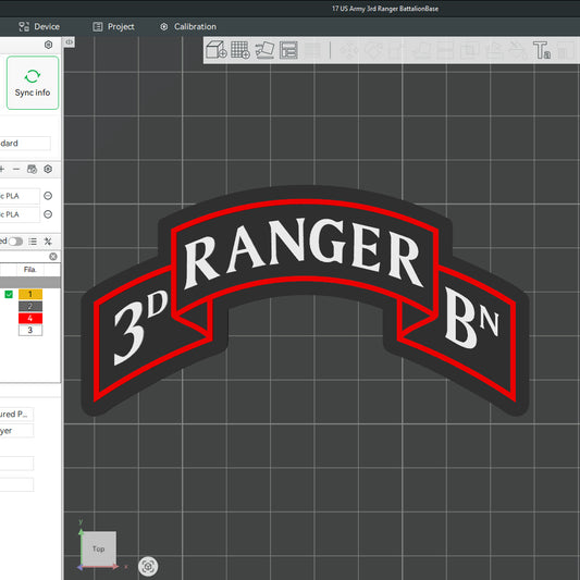 US Army 3rd Ranger Bn Battalion Officer Insignia Emblem Symbols 3D STL Files For 3D Printing Using 3D Printer Machines