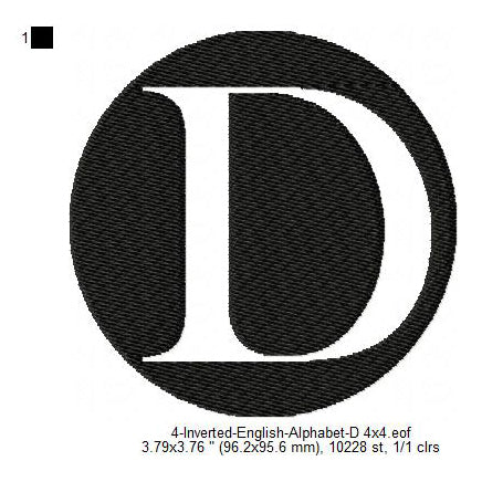 D English Alphabets Lettes Machine Embroidery Digitized Design Files ...