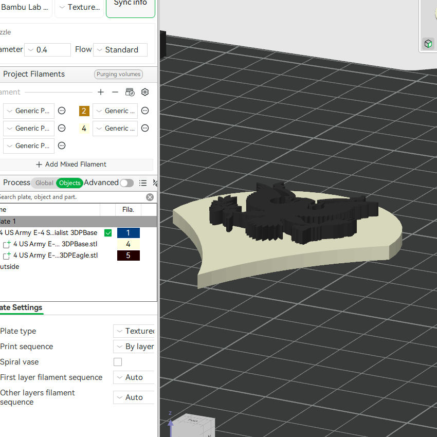 US Army Military E-4 Corporal E-4 Specialist Officer Insignia Emblem Symbols 3D STL Files For 3D Printing Using 3D Printer Machines