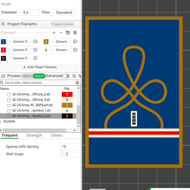 US Army Military W-4 Chief Warrant Officer Board Mess Uniform Insignia Emblem Symbols 3D STL Files For 3D Printing Using 3D Printer Machines