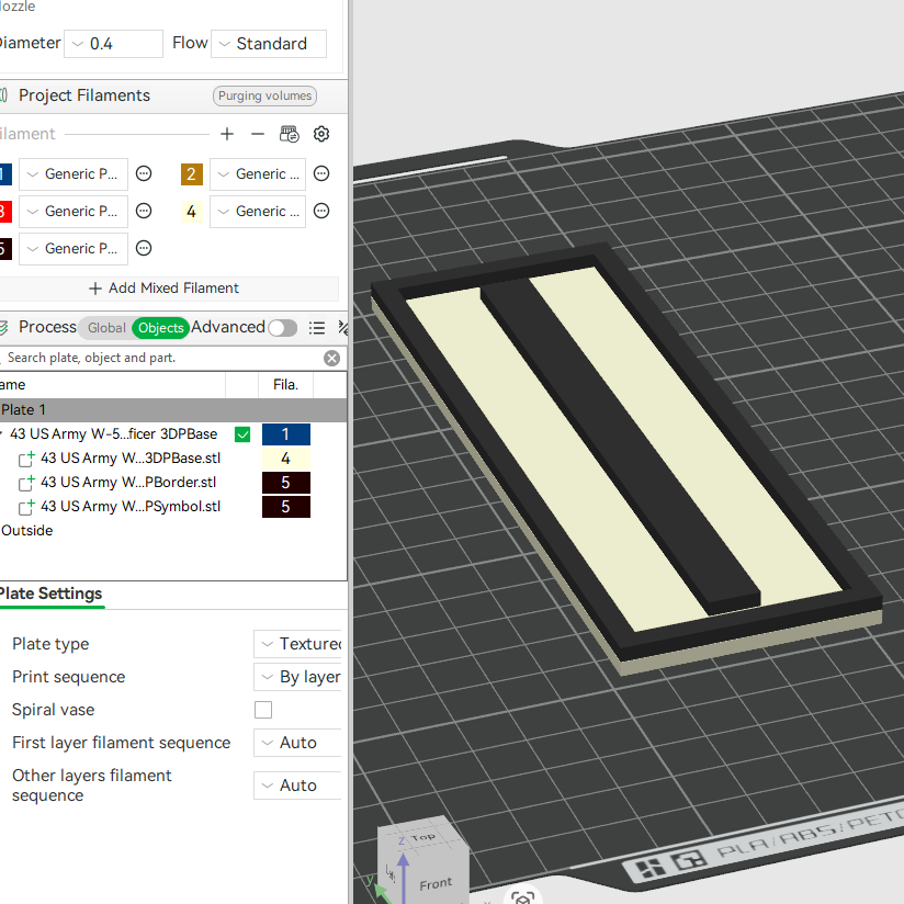 US Army Military W-5 Chief Warrant Officer Board Mess Uniform Insignia Emblem Symbols 3D STL Files For 3D Printing Using 3D Printer Machines