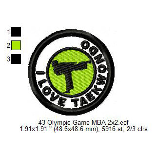 Olympic Sports Sailing Shooting Skateboarding Surfing Swimming Table Tennis Taekwondo Tennis Trampoline Gymnastics Silhouette Badges Patches Machine Embroidery Digitized Design Files