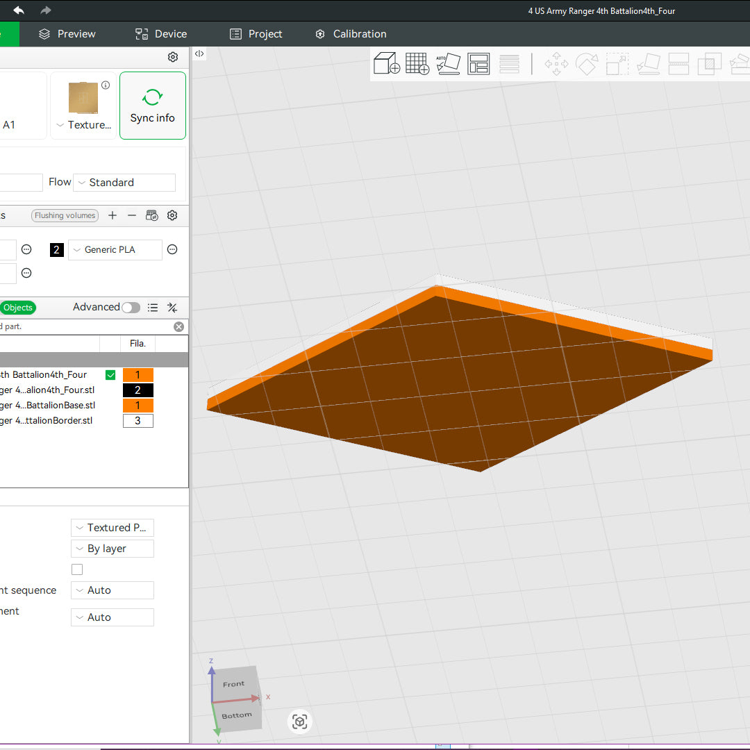 US Army Ranger 4th Battalion Officer Insignia Emblem Symbols 3D STL Files For 3D Printing Using 3D Printer Machines