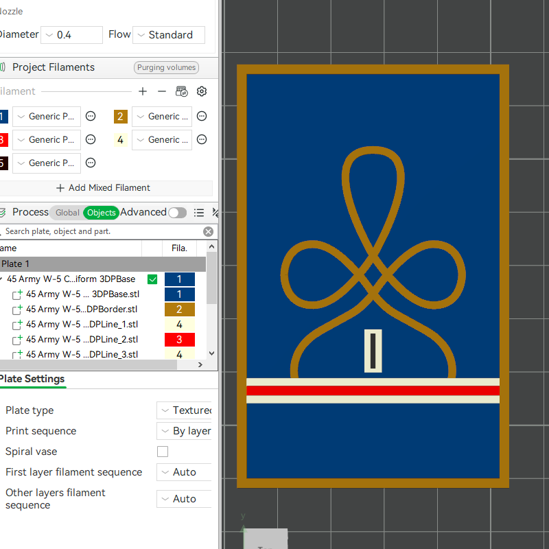 US Army Military W-5 Chief Warrant Officer Board Mess Uniform Insignia Emblem Symbols 3D STL Files For 3D Printing Using 3D Printer Machines