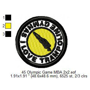 Olympic Sports Sailing Shooting Skateboarding Surfing Swimming Table Tennis Taekwondo Tennis Trampoline Gymnastics Silhouette Badges Patches Machine Embroidery Digitized Design Files