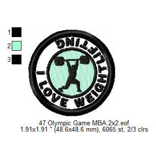 Olympic Sports Triathlon Patches Weightlifting Patches Wrestling Patches Wushu Taolu Silhouette Badges Patches Machine Embroidery Digitized Design Files