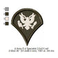 US Army E-4 Corporal E-4 Specialist Insignia Symbols Emblems Patches Machine Embroidery Digitized Design Files