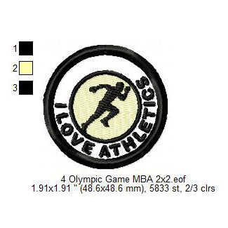 Olympic Sports Artistic Gymnastic Athletics Sprint High Long Jump Archery Silhouette Machine Embroidery Digitized Design Files