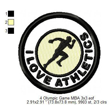 Olympic Sports Artistic Gymnastic Athletics Sprint High Long Jump Archery Silhouette Machine Embroidery Digitized Design Files
