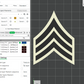 US Army Military E-5 Sergeant E-6 Staff Sergeant Officer Insignia Emblem Symbols 3D STL Files For 3D Printing Using 3D Printer Machines