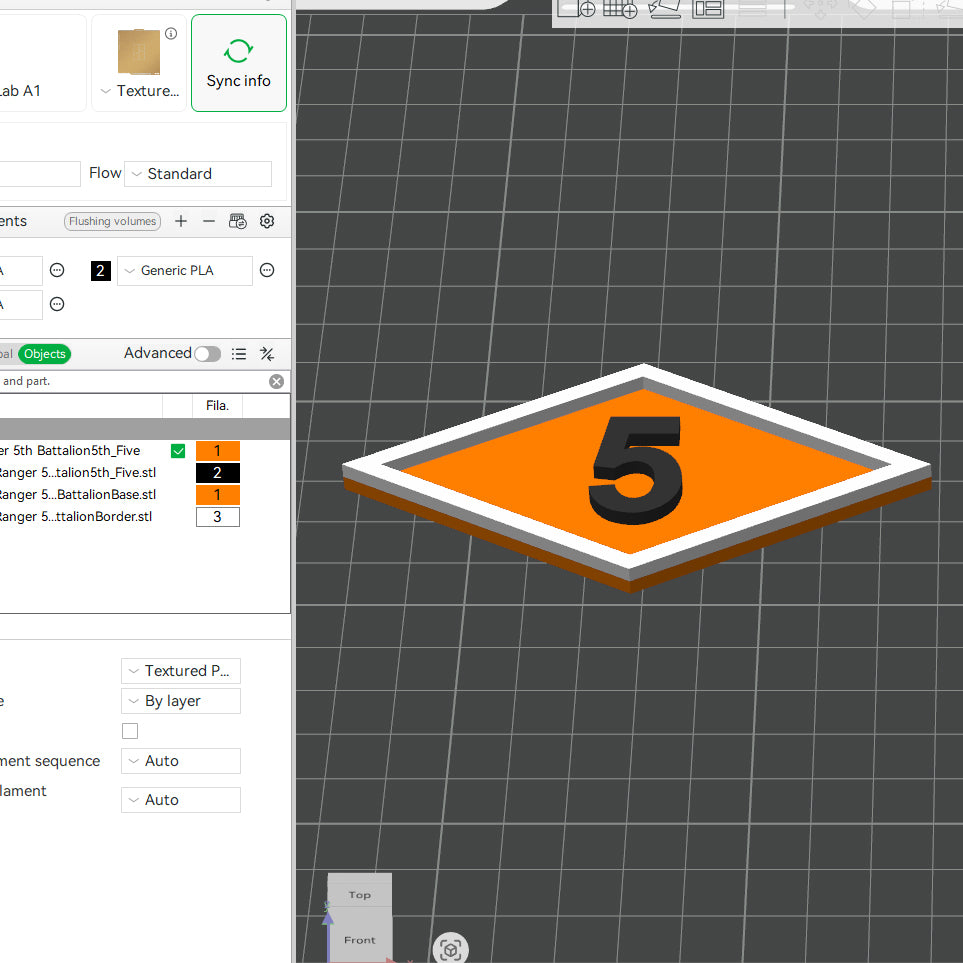 US Army Ranger 5th Battalion Officer Insignia Emblem Symbols 3D STL Files For 3D Printing Using 3D Printer Machines