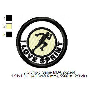 Olympic Sports Artistic Gymnastic Athletics Sprint High Long Jump Archery Silhouette Machine Embroidery Digitized Design Files