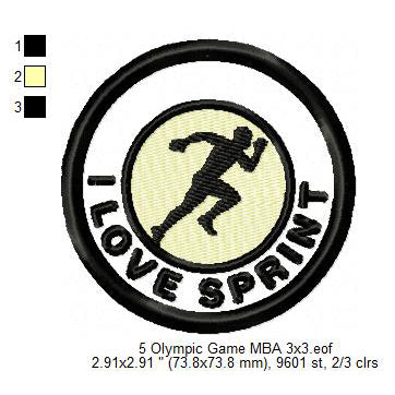 Olympic Sports Artistic Gymnastic Athletics Sprint High Long Jump Archery Silhouette Machine Embroidery Digitized Design Files