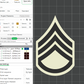 US Army Military E-5 Sergeant E-6 Staff Sergeant Officer Insignia Emblem Symbols 3D STL Files For 3D Printing Using 3D Printer Machines