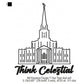Houston Texas LDS Temple Outline Machine Embroidery Digitized Design Files