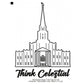 Houston Texas LDS Temple Outline Machine Embroidery Digitized Design Files