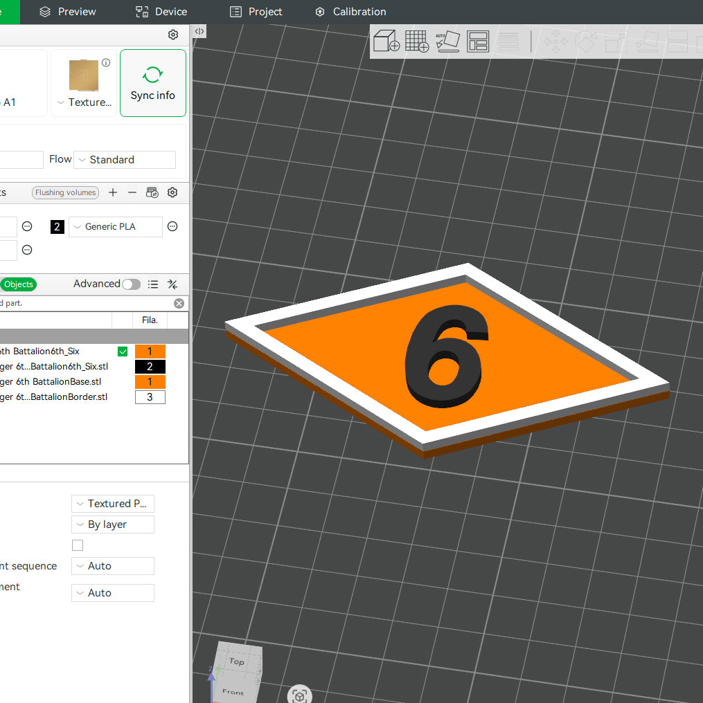 US Army Ranger 6th Battalion Officer Insignia Emblem Symbols 3D STL Files For 3D Printing Using 3D Printer Machines