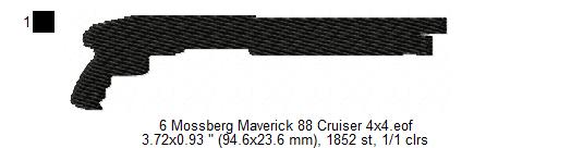 USA Popular Weapons Guns Rifles Silhouette Shadow Machine Embroidery Digitized Design Files | Dst | Pes | Hus | VP3 (Copy)