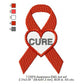 Hand CRPS Awareness Heart Ribbon Machine Embroidery Digitized Design Files