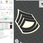 US Army Military E-7 Sergeant First Class E-8 First Sergeant Officer Insignia Emblem Symbols 3D STL Files For 3D Printing Using 3D Printer Machines