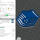 US Air Force USAF E7 Master Sergeant, E8 1st Sergeant, E8 Senior Master Sergeant Rank Insignia Emblem 3D STL Files For 3D Printing For 3D Printer Machines