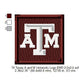 Texas A and M University Logo Machine Embroidery Digitized Design Files