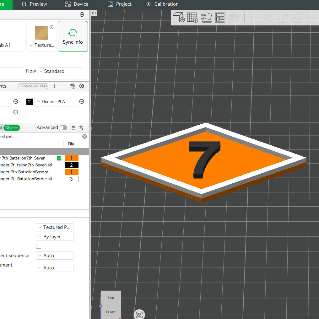 US Army Ranger 7th Battalion Officer Insignia Emblem Symbols 3D STL Files For 3D Printing Using 3D Printer Machines