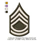 US Army E-7 Sergeant First Class E-8 First Sergeant Insignia Symbols Emblems Patches Machine Embroidery Digitized Design Files