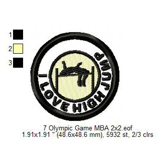 Olympic Sports Artistic Gymnastic Athletics Sprint High Long Jump Archery Silhouette Machine Embroidery Digitized Design Files