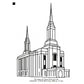 Lindon Utah LDS Temple Outline Machine Embroidery Digitized Design Files