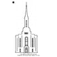 Lindon Utah LDS Temple Outline Machine Embroidery Digitized Design Files