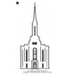 Lindon Utah LDS Temple Outline Machine Embroidery Digitized Design Files