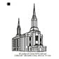 Lindon Utah LDS Temple Outline Machine Embroidery Digitized Design Files