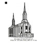 Lindon Utah LDS Temple Outline Machine Embroidery Digitized Design Files