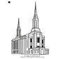 Lindon Utah LDS Temple Outline Machine Embroidery Digitized Design Files