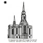 Spanish Fork Utah LDS Temple Outline Machine Embroidery Digitized Design Files