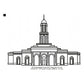 Florianopolis Brazil LDS Temple Outline Machine Embroidery Digitized Design Files