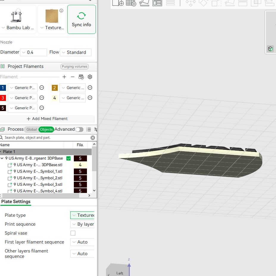 US Army Military E-8 Master Sergeant E-9 Command Sergeant Major Officer Insignia Emblem Symbols 3D STL Files For 3D Printing Using 3D Printer Machines