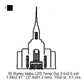 Burley Idaho LDS Temple Outline Machine Embroidery Digitized Design Files
